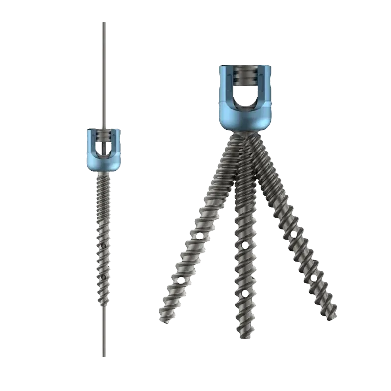 Polyaxial S-Line Dual Thread Cannulated Fenestrated Pedicle Screw