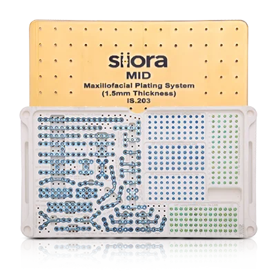 MID 1.5mm Maxillofacial Locking Plates, Screws, & CMF Graphic Implant Set