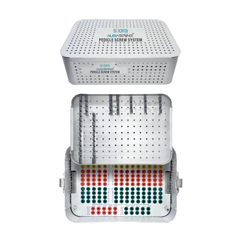 Graphic Aluminium Implant Box for Pedicle Screw System
