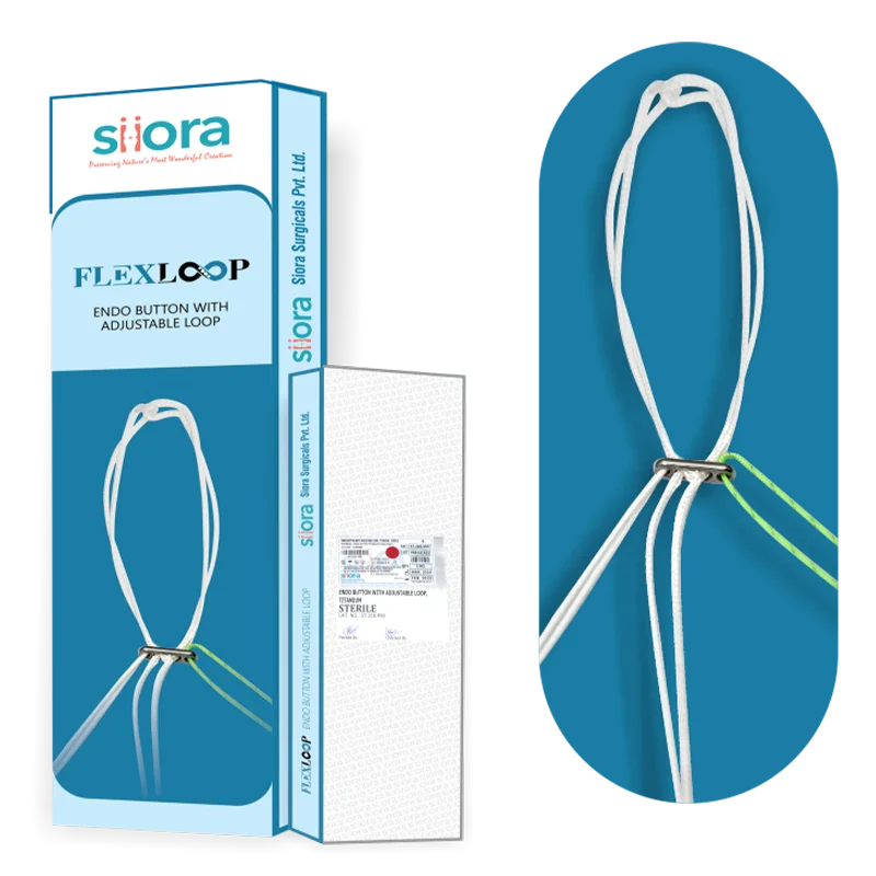 FLEXLOOP Endo Button with Adjustable Loop – Titanium – Sterile Suture – Uhmwpe