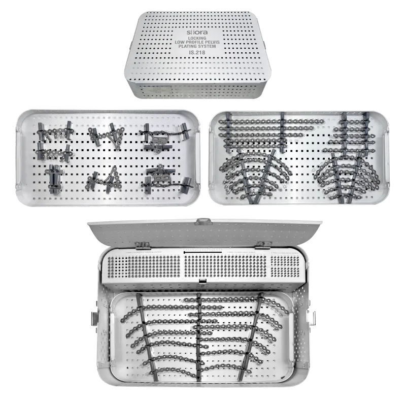 Implant Set of Locking Low Profile Pelvis Plating System