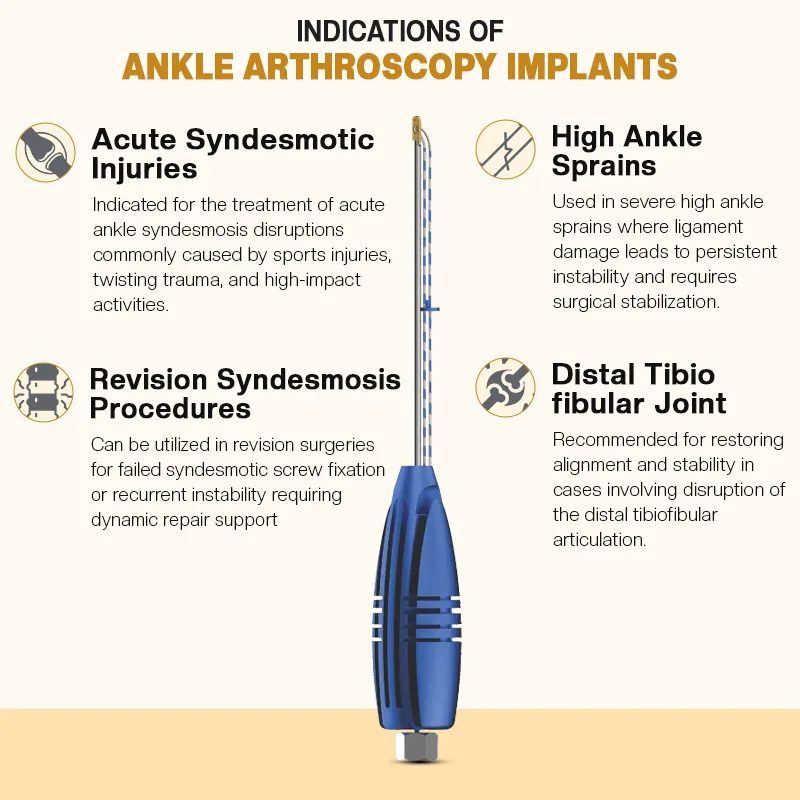 Key Indications of Arthroscopic Ankle Fixation Device