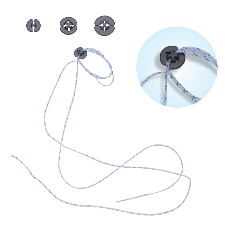 Round Endo Button with Loop – titanium – Sterile