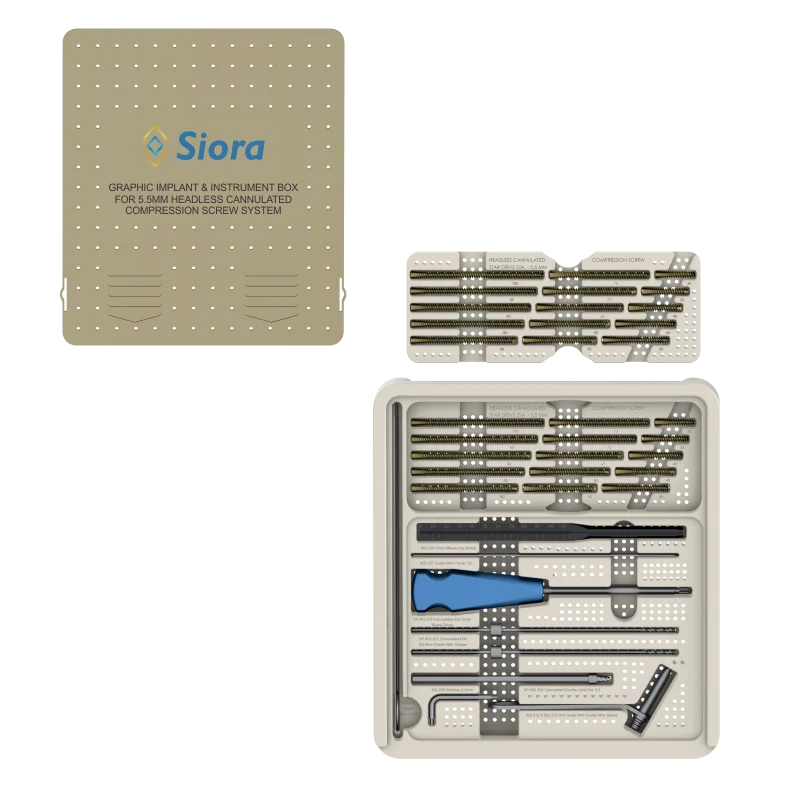 Implant & Instrument Set For 5.5mm Headless Cannulated Compression Screw System
